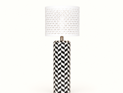 Wood and Resin Inlay Lamp