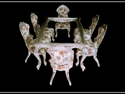 Luxury Silver Dining Set by signature living