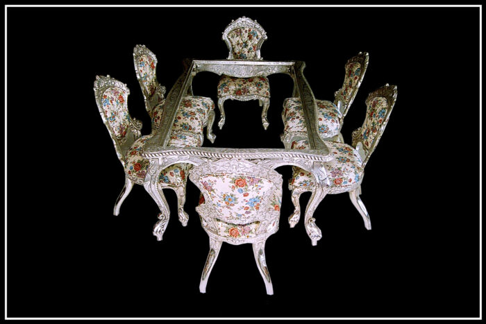 Luxury Silver Dining Set by signature living