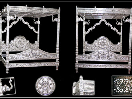 Signature Living Furniture & Decor Dubai | Luxury Silver Bed