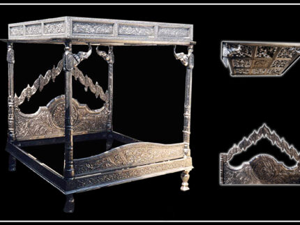 Signature Living Furniture & Decor Dubai | Grand Silver Bed - 066