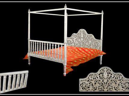 Signature Living Furniture & Decor Dubai | Silver Bed - 066