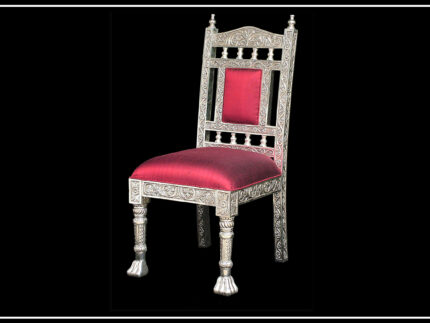 Silver chair by signature living furniture and decor Dubai