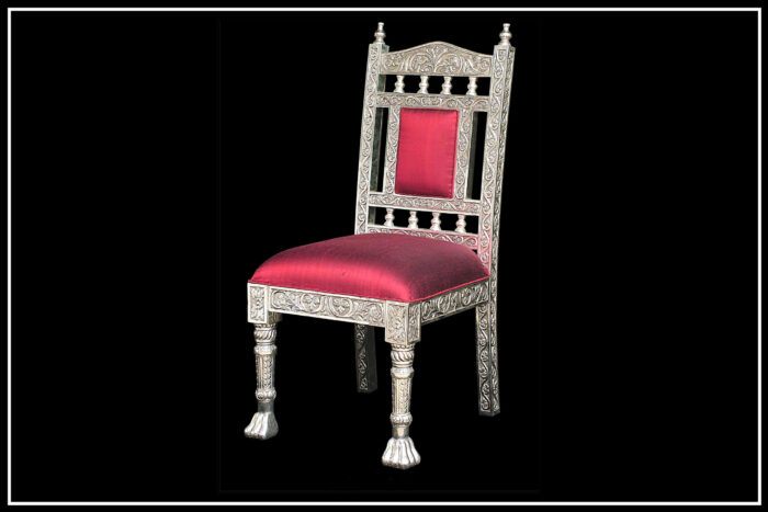Silver chair by signature living furniture and decor Dubai