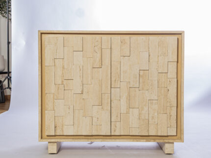 TRAVERTINE STONE 2 DOOR CABINET